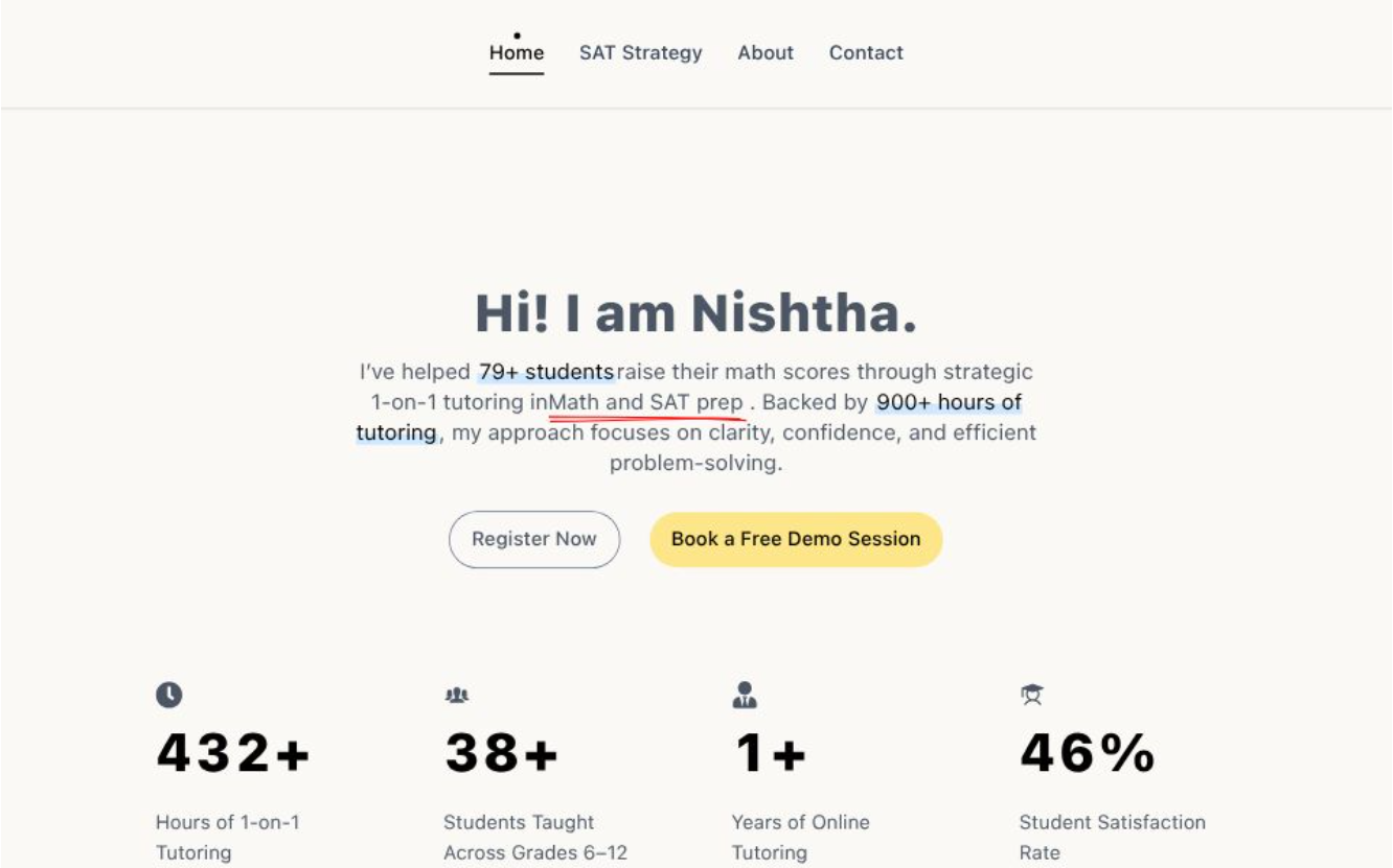 Make Math Simple Tutor Website